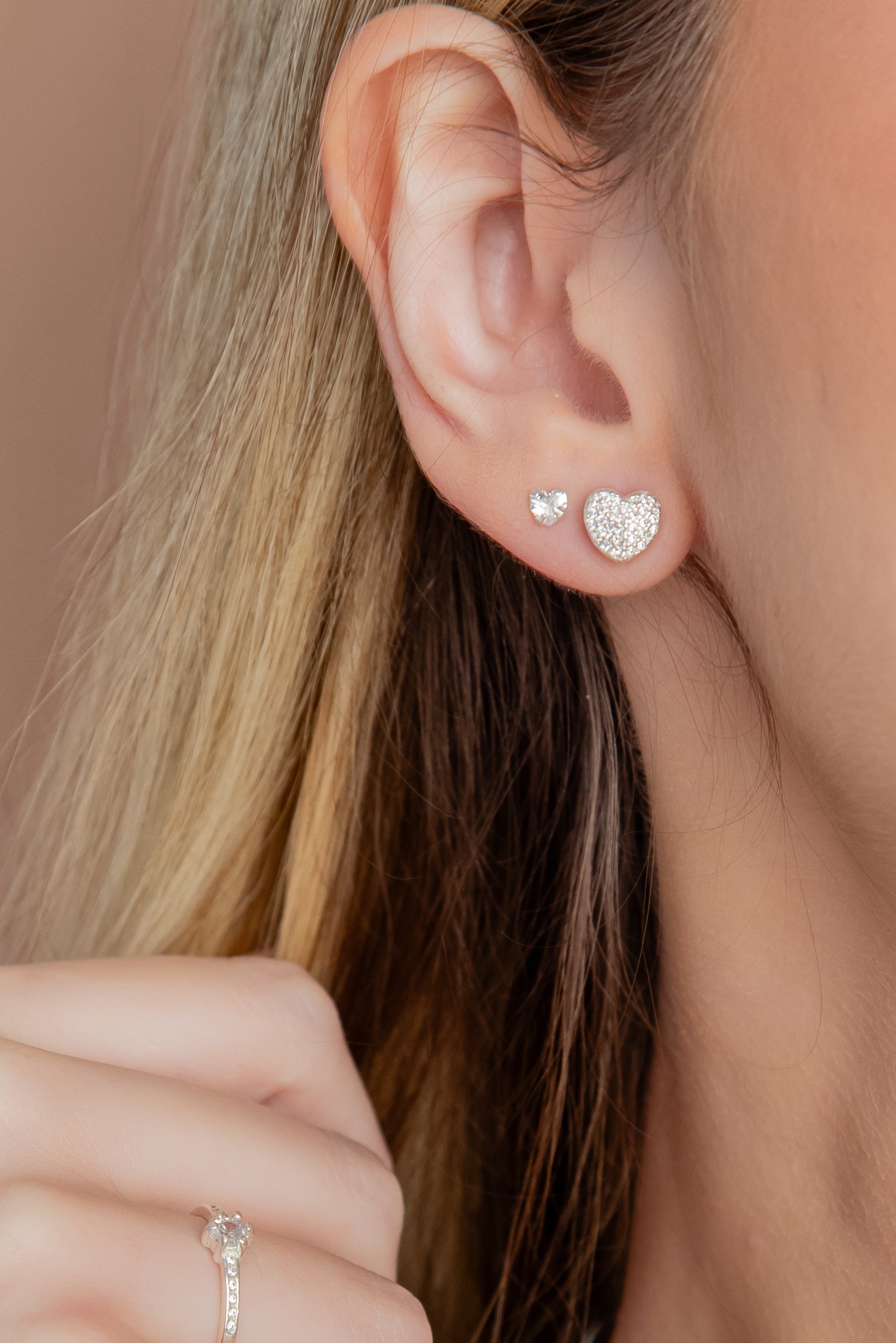 Brinco Coração Cravejado