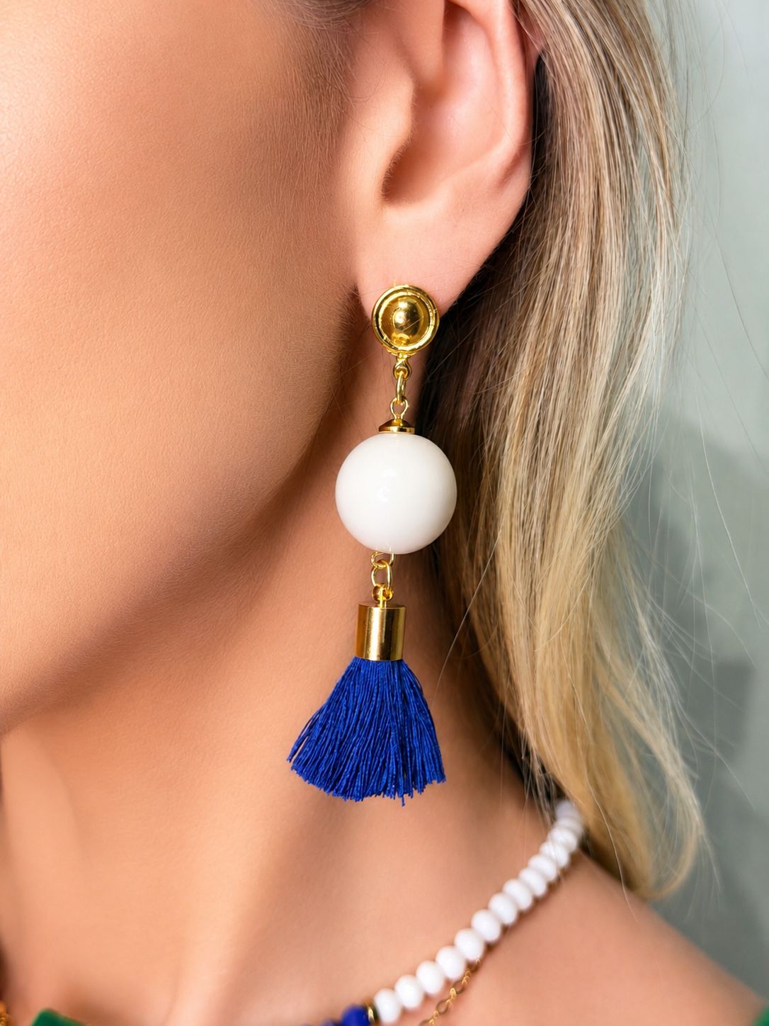 Brinco Festa Brasileira Branco e Azul