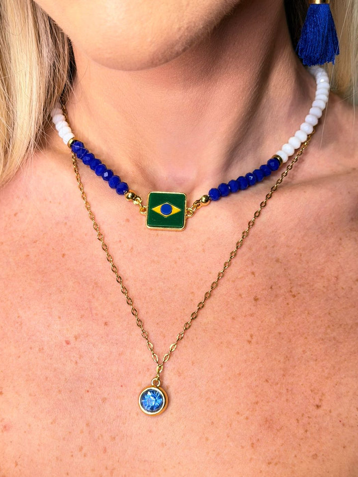 Chocker Azul e Branca