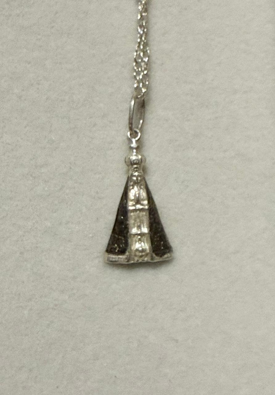 Colar Singapura com pingente Nossa Senhora Aparecida