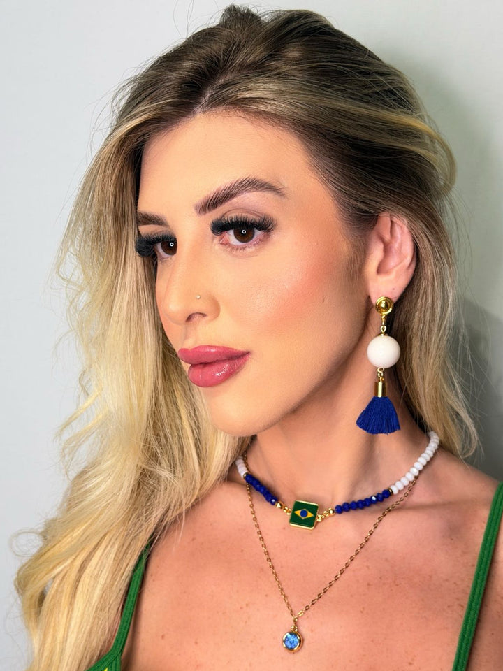 Chocker Azul e Branca