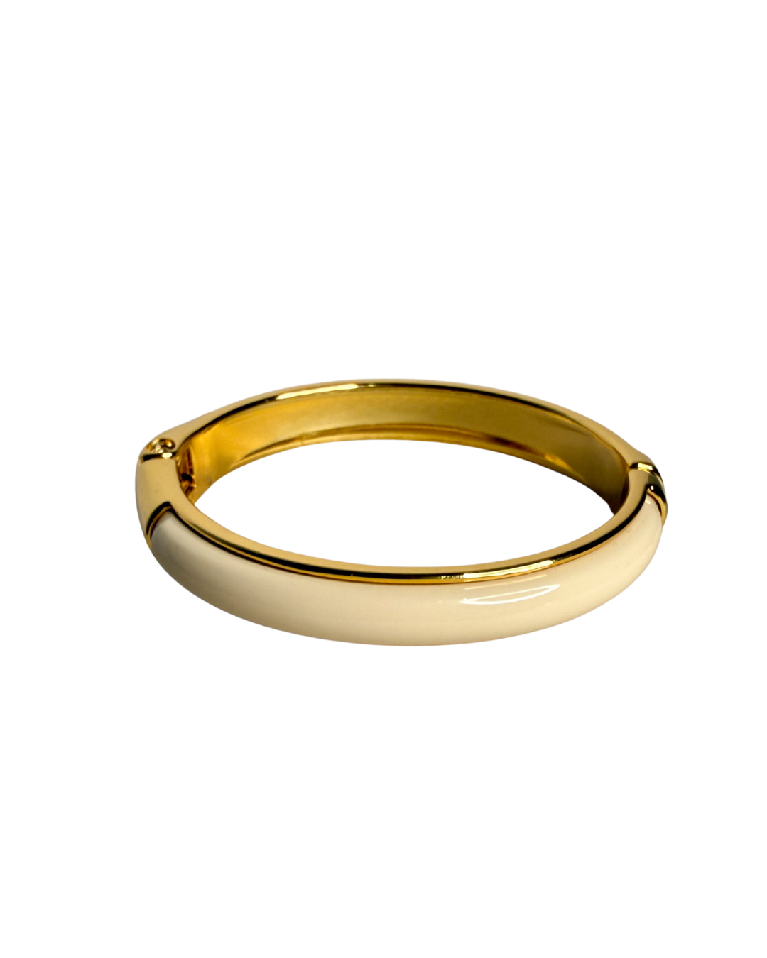 Bracelete Semijoia e Resina Bege