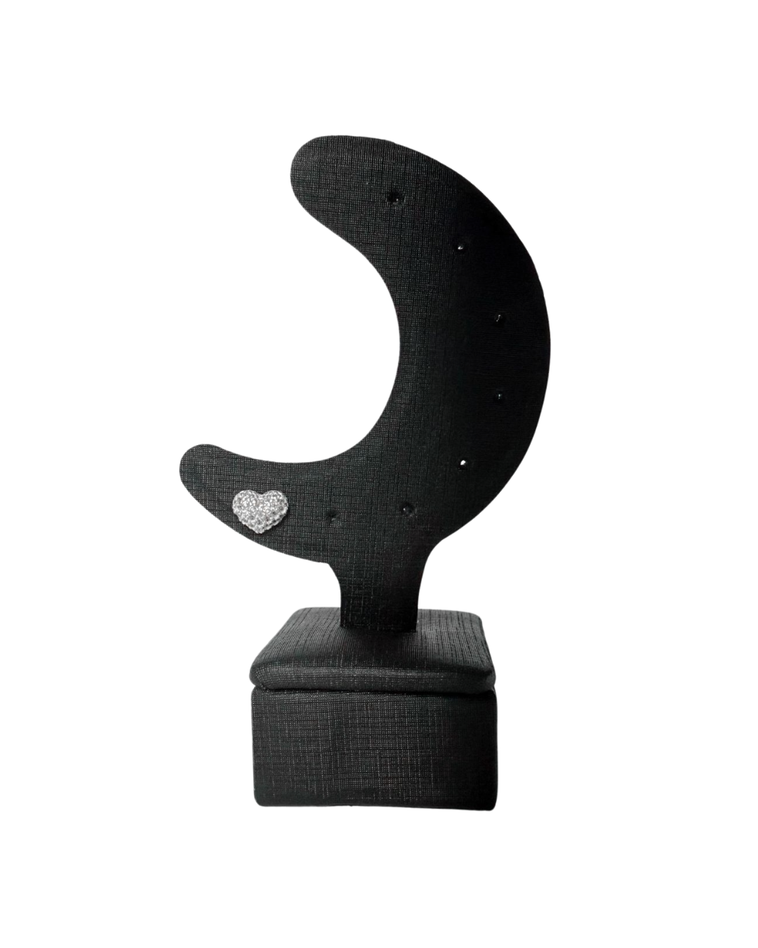 Brinco Coração Boleado Cravejado